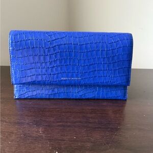 Rebecca Minkoff Vibrant Blue Embossed Clutch